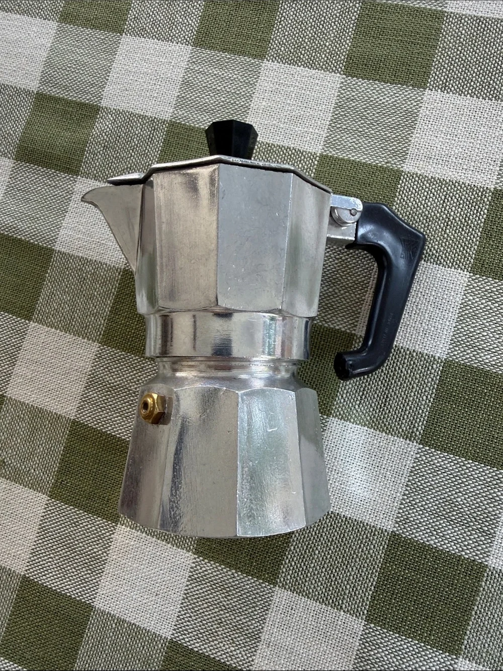 Classic Aluminum Stovetop Moka Pot Coffee Maker — Silver with Black Handle